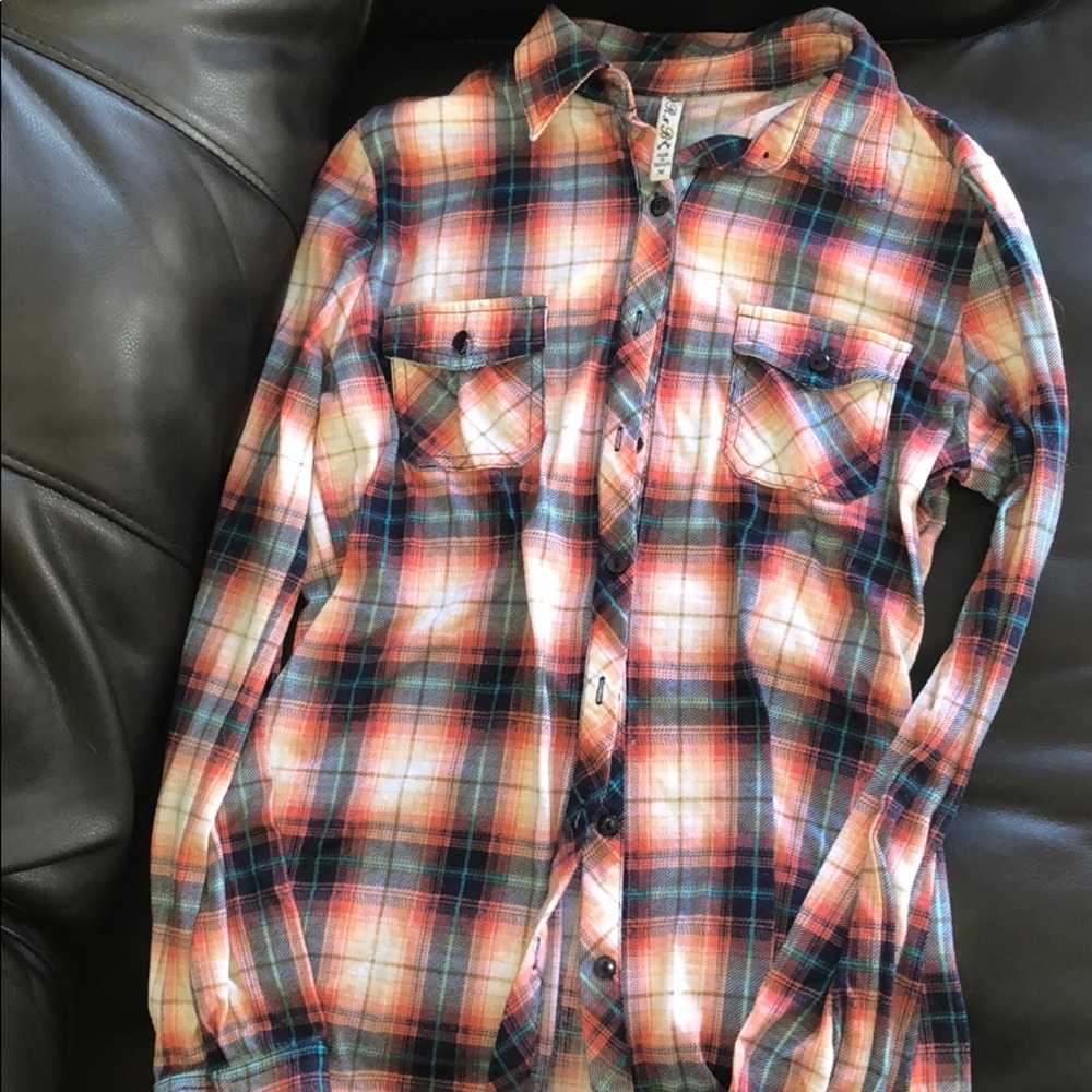 R n B button up shirt